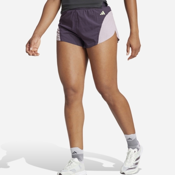 adidas Pants - Adidas Green and Purple Athletic Shorts Lightweight Performance